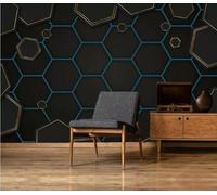 Taxpy 3D Panoramic Custom Wallpaper Mural, Art Hexagon,430x300cm Photo Wallpaper 3D Effect, Poster Decoration for Bedroom Living Room Corridor