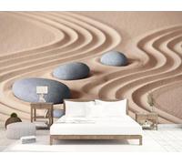 Taxpy 3D Panoramic Custom Wallpaper Mural, Sand Stone,250x175cm Photo Wallpaper 3D Effect, Poster Decoration for Bedroom Living Room Corridor