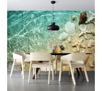 Taxpy 3D Panoramic Custom Wallpaper Mural, Shell Conch,150x105cm Art Photo Wallpaper 3D Effect, Poster Decoration for Bedroom Living Room Corridor