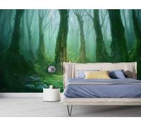 Taxpy 3D Photo Wallpaper Mural Jungle Green Landscape,250x175cm Art Print Wall Mural Decoration Poster Picture Design
