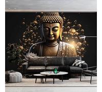 Taxpy Buddha Statue Wallpaper for Office and Home Wall, Mural Decor, Living Room and Bedroom Mural Decor, Customizable Wallpaper-430X300Cm