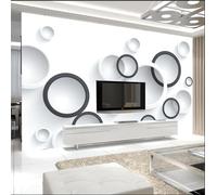 Taxpy Custom 3D Photo Wallpaper Circles Photo Mural Photo Poster Living Room Bedroom Tv Background Wall Home Decoration-350X256Cm