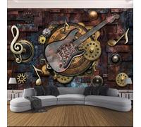 Taxpy Custom 3D Photo Wallpaper Guitar Musical Notes Mural Photo Poster Living Room Bedroom Tv Background Wall Home Decoration-430X300Cm