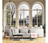 Taxpy Custom 3D Photo Wallpaper Mural Arched Windows Self-Adhesive Wall Fabric (No PVC) Removable Large Photo Wallpaper for Living Room,Bedroom,Office Home Decoration-200X150Cm