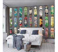 Taxpy Custom 3D Wallpaper Retro Design Nostalgic Skateboard Cement Wall Mural Background Wall Painting-350X256Cm