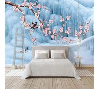 Taxpy Custom Mural Wallpaper 3D Flowers Birds and Deer Snowy Living Room Tv Backdrop Decorative Painting Papel De Parede Home Décor-350X256Cm