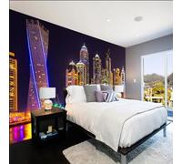 Taxpy Custom Photo Mural Wallpaper Building Architecture Night Landscape Home Decoration Bedroom Sofa Background Wall Photo Mural Wallpaper Living Room Decor Wallpapers-300X210Cm
