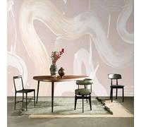 Taxpy Custom Photo Mural Wallpaper Pink and White Patterned Murals Living Room Bedroom Background Wall Covering Modern Home Decor 3 D-200X150Cm