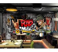 Taxpy Custom Size Wall Murals,Hip-Hop Rock Music Ktv Background Removable and Stick Photo Wallpaper Background Home Decoration（No PVC）-300X210Cm