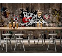 Taxpy Custom Size Wall Murals,Rock Ktv Background Wall Removable and Stick Murals Photo Wallpaper Background Home Decoration（No PVC）-200X150Cm