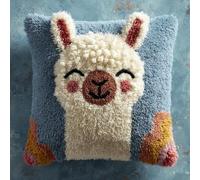Taxpy DIY Latch Hook Kits, Animal Alpaca Pillow with Printed Canvas Crochet Yarn Embroidery Cushion Handmade Hook and Latch Kit Pillowcase 43x43cm