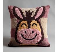 Taxpy DIY Latch Hook Kits, Animal Donkey Needlework Pillow Cover 43x43cm DIY Hooks Knitted Embroidered Carpet Pillow Embroidery Latch Hook Carpet Kit
