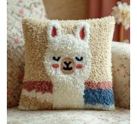Taxpy DIY Latch Hook Rug Kits, Animal Alpaca Latch Hook Cushion Kits Pillowcase Rug Pattern Arts and Crafts Crochet Needlework 43x43cm