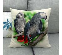 Taxpy DIY Stamped Pillow Latch Hook Kit Parrot Bird Animal Latch Hook Kits Pillow DIY Handmade Cushion Crochet Yarn Embroidery Latch Kit Pillowcase 17x17in
