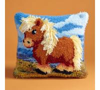 Taxpy Kit Pre-Printed Hook and Latch Rug Kits Pony Latch Hook Cushion Kit for Adults Beginners Cross-Stitch Embroidery Cushion Cover for Home Sofa Decoration 17X17 Inch