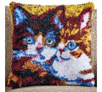 Taxpy Latch Hook Cushion Kit Cat Design Creative DIY Cushion Gift Kit