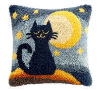 Taxpy Latch Hook Cushion Kit Cat Pattern Handmade Cushion for Living Room