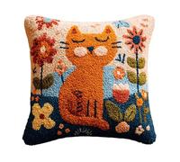 Taxpy Latch Hook Cushion Kit for Adults Beginners - Complete All-in-One DIY Rug Making Kit with Hook, Yarn & Canvas - Creative Craft Gift- Home Decor Pillow Cover 17X17 Inch