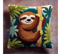 Taxpy Latch Hook Cushion Kits, Animal Sloth Pillow Case Cushion Rug Cover DIY Needlework Embroidery Kits Handmade Hook Set 43x43cm