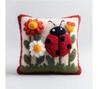 Taxpy Latch Hook Kit Ladybug and Flowers 17X17In