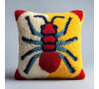 Taxpy Latch Hook Kits, Animal Ants Pillow DIY Rug Crochet Hook Cushion Making Kits with Preprinted Pattern Canvas Handmade Cushion Kit 43x43cm