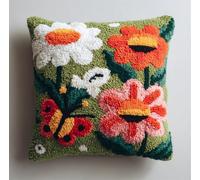 Taxpy Latch Hook Kits Butterfly and Flowers 17X17In