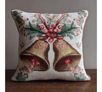 Taxpy Latch Hook Kits Cushion Crochet Yarn Rug Pre-Printed Cushion Cover DIY Needlework Pillowcase Hook and Latch Kit Christmas Home Sofa Decoration 43x43cm -12