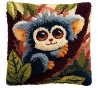 Taxpy Latch Hook Kits for Adults Beginners,Animal Pre-Printed Latch Hook Pillow Kit,Craft Rug Making Kits,DIY Embroidery Cushion for Home Sofa Decor & Gift Idea 17X17 in.