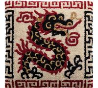 Taxpy Latch Hook Kits Pillow Chinese Dragon Printed Cushion Crochet Yarn Embroidery Needlework Hook and Latch Kit Pillowcase Rug Cover Home Decor 43X43Cm