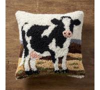 Taxpy Latch Hook Kits Pillow Cow 17X17In