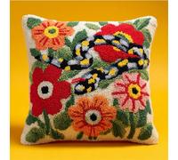 Taxpy Latch Hook Kits Pillow Snake and Flowers 17X17In
