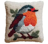 Taxpy Latch Hook Pillow Case Kits,Robin 17X17In