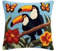 Taxpy Latch Hook Pillow Case Kits,Toucan 17X17In