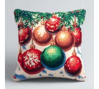 Taxpy Latch Hook Pillow & Cushion Kit for Adults Beginners - Christmas Pre-Printed Design 17×17 inch DIY Latch Hook Cushion Kit for Home Sofa Decor -20
