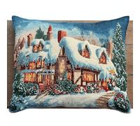 Taxpy Latch Hook Pillow & Cushion Kit for Adults Beginners - Christmas Pre-Printed Design 17×17 inch DIY Latch Hook Cushion Kit for Home Sofa Decor -1