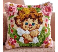 Taxpy Latch Hook Pillow & Cushion Kit for Adults Beginners - Christmas Pre-Printed Design 17×17 inch DIY Latch Hook Cushion Kit for Home Sofa Decor -2