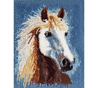Taxpy Latch Hook Rug Kits for Adults Beginners, Horse 21X29In/55X75Cm Animal Pre-Printed Canvas Yarn Rug Hooking Kits, DIY Crochet Cushion Creative Craft, Ideal for Home Decor and Fun Crafti