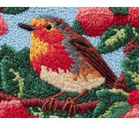 Taxpy Latch Hook Rug Kits for Adults Beginners, Robin 23x35in/60x90cm Animal Pre-Printed Canvas Yarn Rug Hooking Kits, DIY Crochet Cushion Creative Craft, Ideal for Home Decor and Fun Crafti