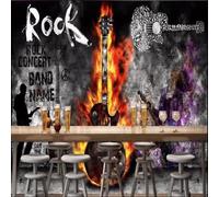 Taxpy Photo Wallpaper 3D Guitar Rock Ktv Music Tooling Background Wall Mural Custom Size Vintage Graffiti Decor 3D Papier Peint-250X175Cm