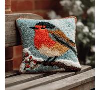 Taxpy Robin Bird Latch Hook Cushion Kit for Adults & Beginners,Pre-Printed Canvas Pillow Cover,DIY Latch Hook Rug Craft Kit for Sofa & Home Decor,43x43 cm (17 x 17 Inch) -7