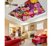Taxpy Wallpaper Murals Bright Flowers,400x280cm 3D Art Photo Wallpaper, HD Print Wall Mural Giant Poster, Modern Living Room Bedroom Backdrop Wall Decor