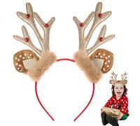 TAXTYHRE Christmas Headbands, Reindeer Headband, Reindeer Headband Headbands, Christmas Party Accessories, Christmas Decoration, Christmas Party Gifts, for Children and Adults (Gold)