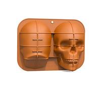 Taxually Large Skull Cake Mold, 3D Skull Silicone Cake Mold, DIY Skull Cake Chocalate Maker Molds,Skull Ice Cube Mold Haunted Baking Pan Cake Mold for Halloween Decor, Birthday Party