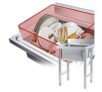 TAXXII 304 Stainless Steel Sink Freestanding Single Bowl Commercial Utility Restaurant Kitchen with Faucet for Outdoor,Laundry Room,Garage,19.7''/23.6''