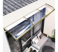 TAXXII Front Door Canopy Polycarbonate Curved Window Awning, Modern Balcony Canopy, Large Sink Design Exterior Roof Terrace Shade Cover Protection UV Rain Snow