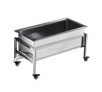 TAXXII Mobile Sink, Stainless Steel Utility Mop Sink with Wheels,Mop Bucket, for Laundry Room, Basement, Or Garage Workshop(73cm/28.7in)