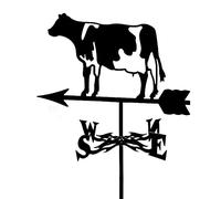 TAXXII Retro Metal Weathervane,Wind Direction Indicator,Creative Wind Vane Weather Professionnel Measuring Tool for Roof Garden Mount Yard Decor(Color:Cows)