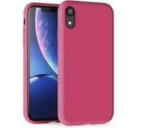 TAXXOE Silicone Case with iPhone XR Case Soft Ultra Slim Protective Shockproof Liquid Silicone Phone Case,Anti-Scratch Microfiber Lining，6.1 inch-Bright Pink