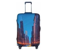 TAyang Chicago Night Print Luggage Cover Protector Waterproof Dustproof Stretchable Fits 18-32 Inch Suitcases