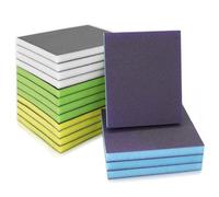 TayBong 16 Pcs Sanding Sponges, 100x120mm 100-240 Grit Sanding Blocks, Wet and Dry Reusable Sanding Block, Sanding Blocks for Wood, Crafts, Drywall, Metal, Blue